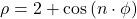 \displaystyle  \rho=2+\cos{(n\cdot \phi)}